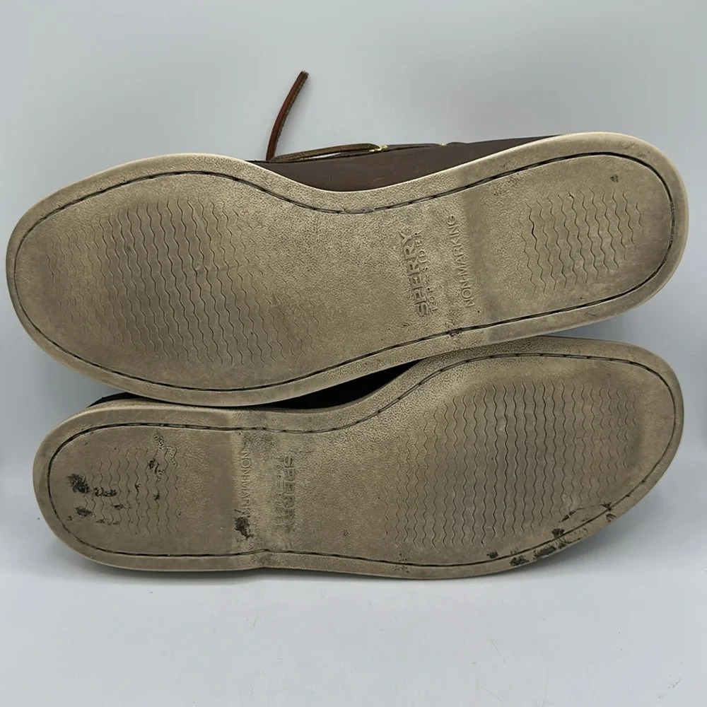 Sperry Top-Sider men’s chocolate brown boat shoes, size 10M - Picture 12 of 12